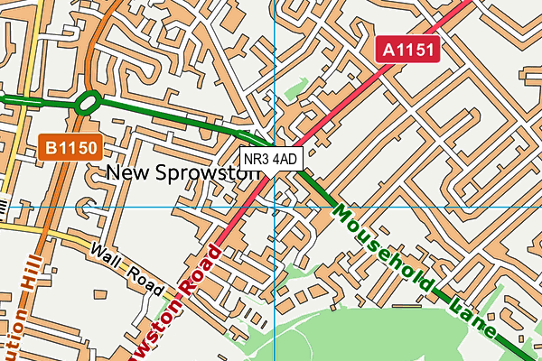 NR3 4AD map - OS VectorMap District (Ordnance Survey)