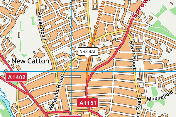 NR3 4AL map - OS VectorMap District (Ordnance Survey)