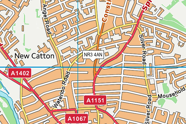 NR3 4AN map - OS VectorMap District (Ordnance Survey)