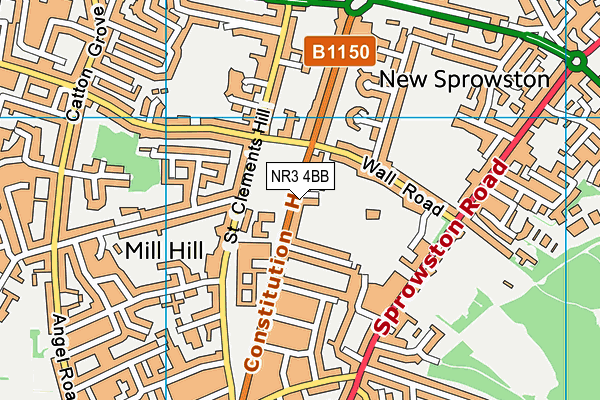 NR3 4BB map - OS VectorMap District (Ordnance Survey)