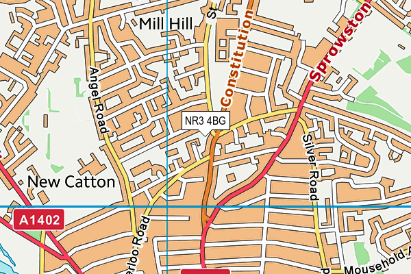 NR3 4BG map - OS VectorMap District (Ordnance Survey)