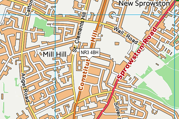 NR3 4BH map - OS VectorMap District (Ordnance Survey)