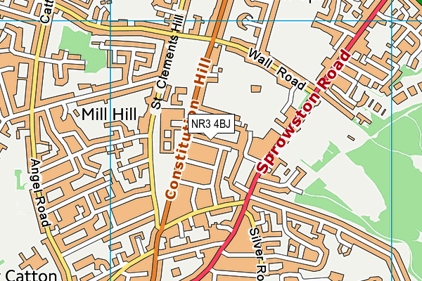 NR3 4BJ map - OS VectorMap District (Ordnance Survey)