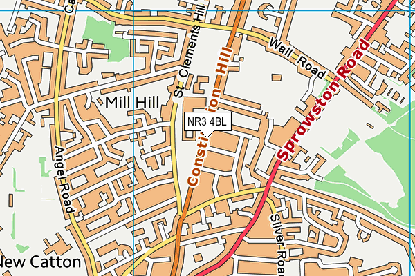 NR3 4BL map - OS VectorMap District (Ordnance Survey)