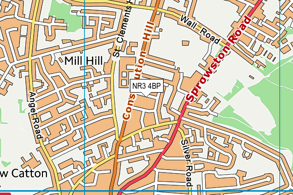 NR3 4BP map - OS VectorMap District (Ordnance Survey)