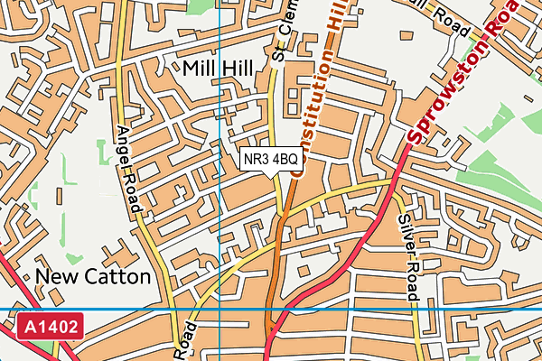 NR3 4BQ map - OS VectorMap District (Ordnance Survey)