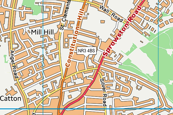 NR3 4BS map - OS VectorMap District (Ordnance Survey)