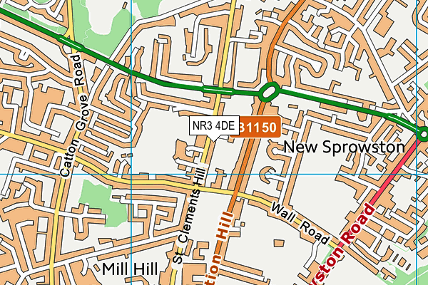 NR3 4DE map - OS VectorMap District (Ordnance Survey)