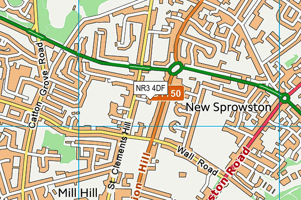 NR3 4DF map - OS VectorMap District (Ordnance Survey)