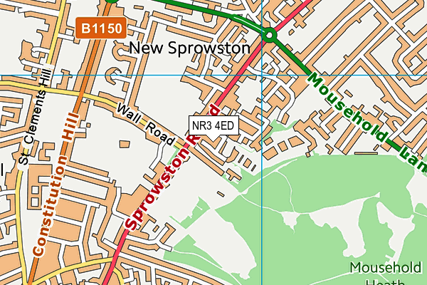 NR3 4ED map - OS VectorMap District (Ordnance Survey)