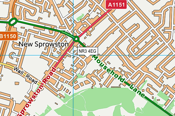 NR3 4EG map - OS VectorMap District (Ordnance Survey)