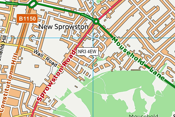 NR3 4EW map - OS VectorMap District (Ordnance Survey)