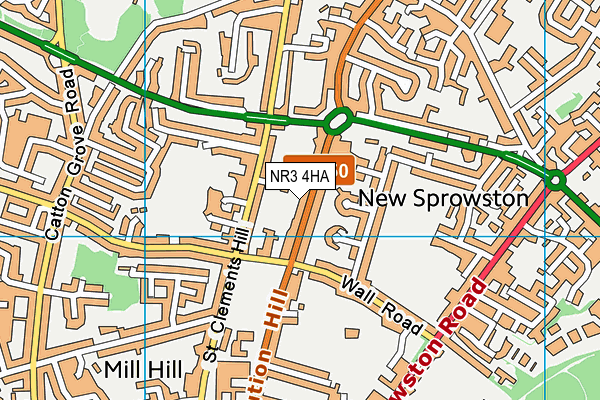 NR3 4HA map - OS VectorMap District (Ordnance Survey)