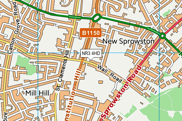 NR3 4HD map - OS VectorMap District (Ordnance Survey)