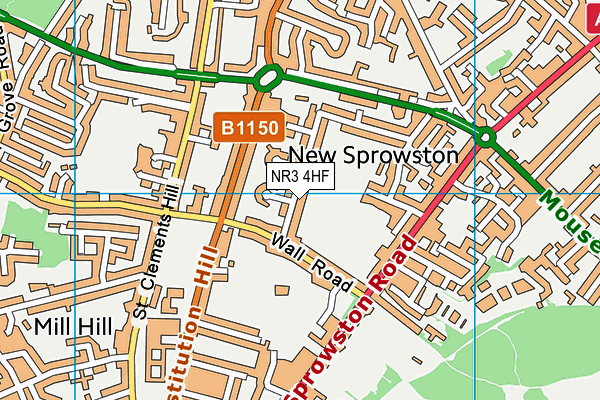 NR3 4HF map - OS VectorMap District (Ordnance Survey)