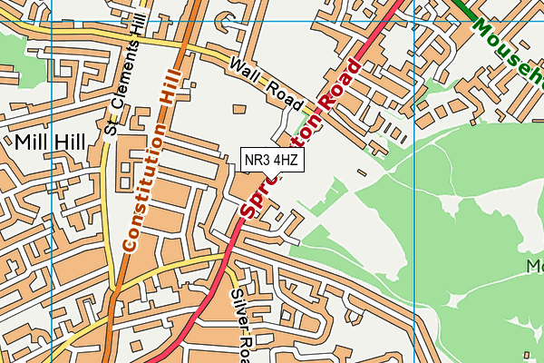 NR3 4HZ map - OS VectorMap District (Ordnance Survey)