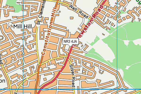 NR3 4JA map - OS VectorMap District (Ordnance Survey)