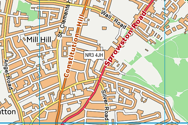 NR3 4JH map - OS VectorMap District (Ordnance Survey)