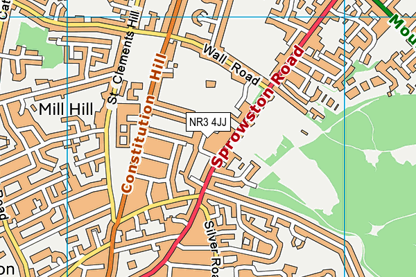 NR3 4JJ map - OS VectorMap District (Ordnance Survey)