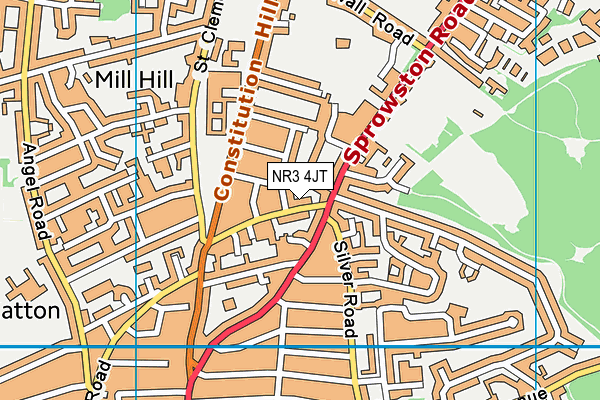 NR3 4JT map - OS VectorMap District (Ordnance Survey)