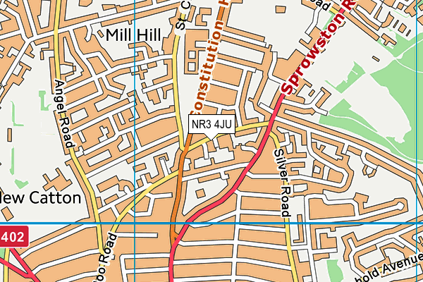 NR3 4JU map - OS VectorMap District (Ordnance Survey)