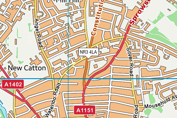 NR3 4LA map - OS VectorMap District (Ordnance Survey)