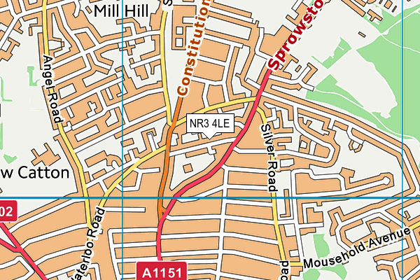 NR3 4LE map - OS VectorMap District (Ordnance Survey)