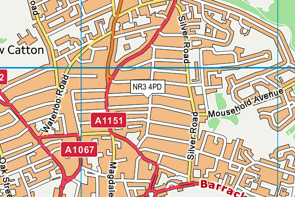 NR3 4PD map - OS VectorMap District (Ordnance Survey)