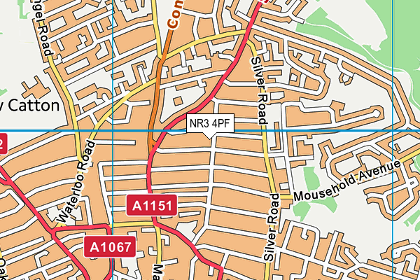 NR3 4PF map - OS VectorMap District (Ordnance Survey)