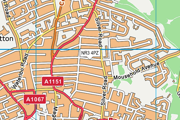 NR3 4PZ map - OS VectorMap District (Ordnance Survey)