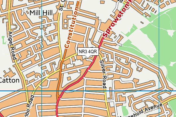 NR3 4QR map - OS VectorMap District (Ordnance Survey)