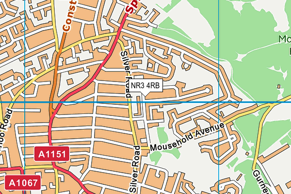NR3 4RB map - OS VectorMap District (Ordnance Survey)