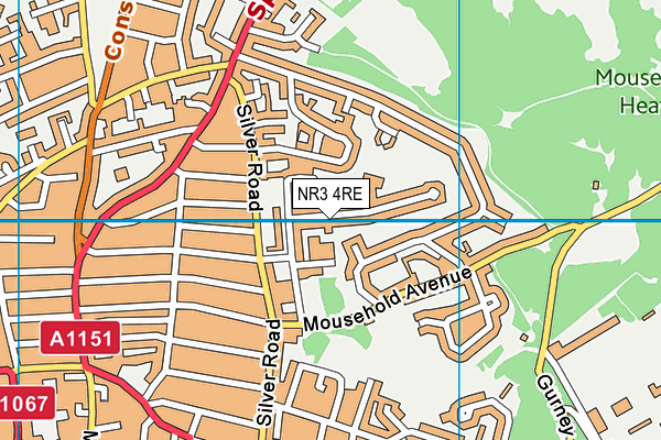 NR3 4RE map - OS VectorMap District (Ordnance Survey)
