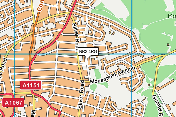 NR3 4RG map - OS VectorMap District (Ordnance Survey)