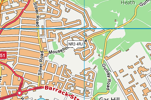 NR3 4RJ map - OS VectorMap District (Ordnance Survey)