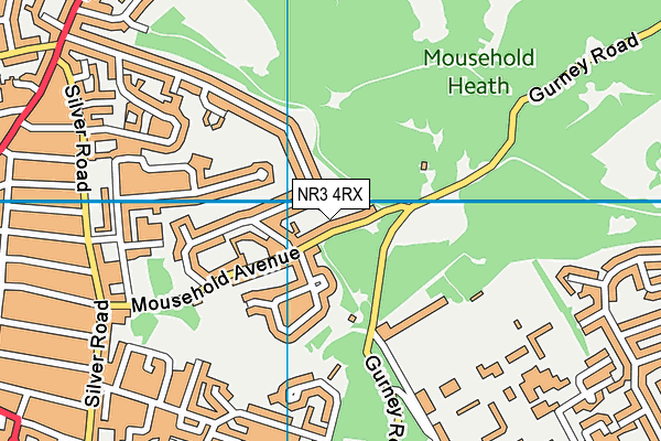 NR3 4RX map - OS VectorMap District (Ordnance Survey)