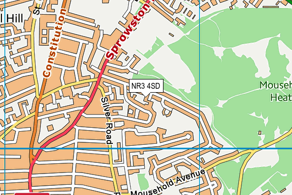 NR3 4SD map - OS VectorMap District (Ordnance Survey)