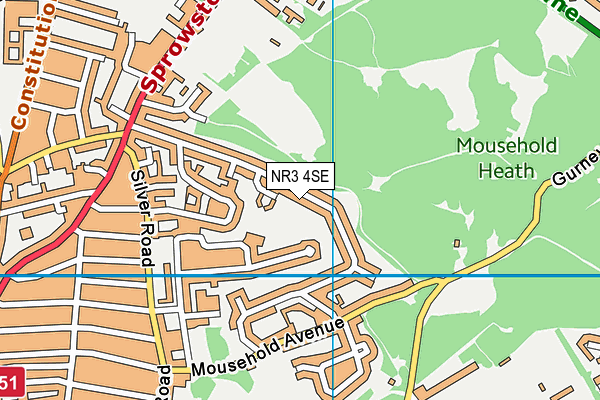 NR3 4SE map - OS VectorMap District (Ordnance Survey)