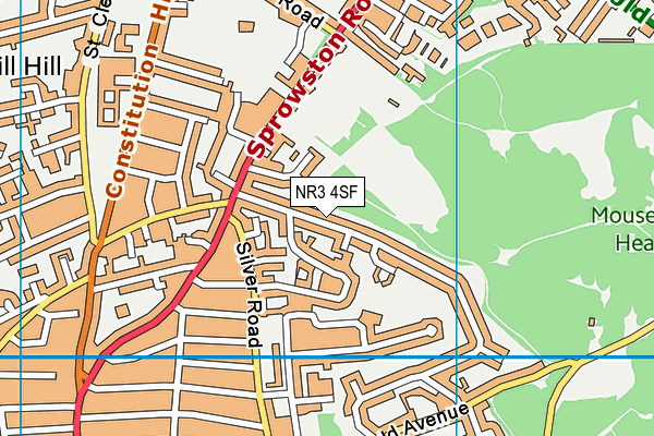 NR3 4SF map - OS VectorMap District (Ordnance Survey)