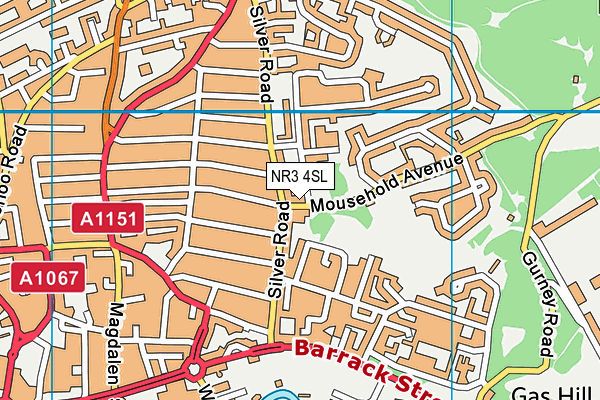 NR3 4SL map - OS VectorMap District (Ordnance Survey)