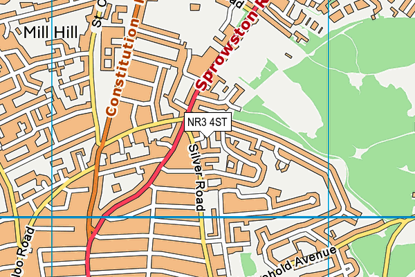 NR3 4ST map - OS VectorMap District (Ordnance Survey)