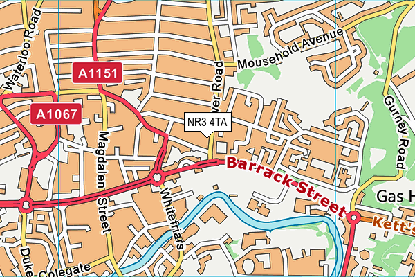 NR3 4TA map - OS VectorMap District (Ordnance Survey)