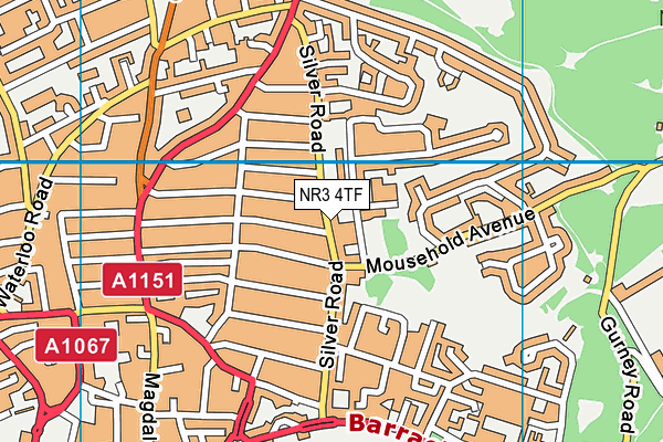 NR3 4TF map - OS VectorMap District (Ordnance Survey)