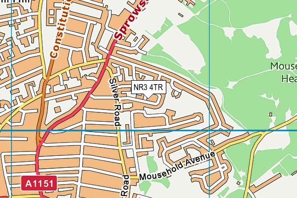 NR3 4TR map - OS VectorMap District (Ordnance Survey)