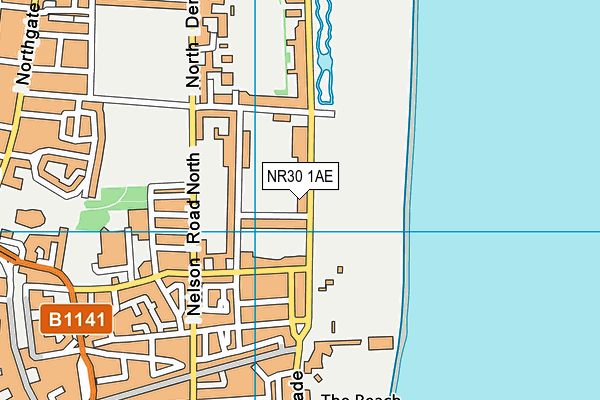 NR30 1AE map - OS VectorMap District (Ordnance Survey)