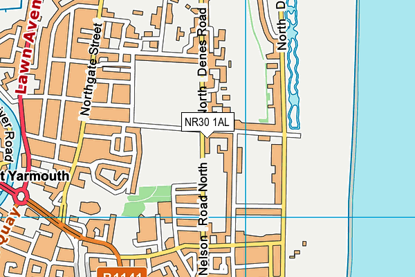 NR30 1AL map - OS VectorMap District (Ordnance Survey)
