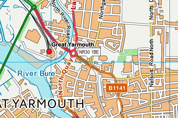 NR30 1BE map - OS VectorMap District (Ordnance Survey)