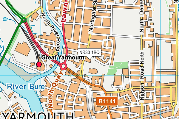 NR30 1BQ map - OS VectorMap District (Ordnance Survey)