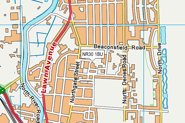 NR30 1BU map - OS VectorMap District (Ordnance Survey)