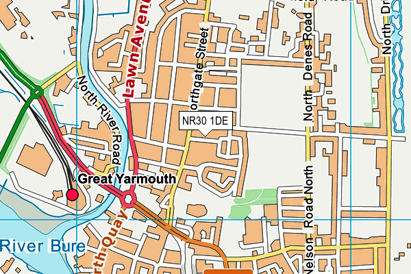 NR30 1DE map - OS VectorMap District (Ordnance Survey)